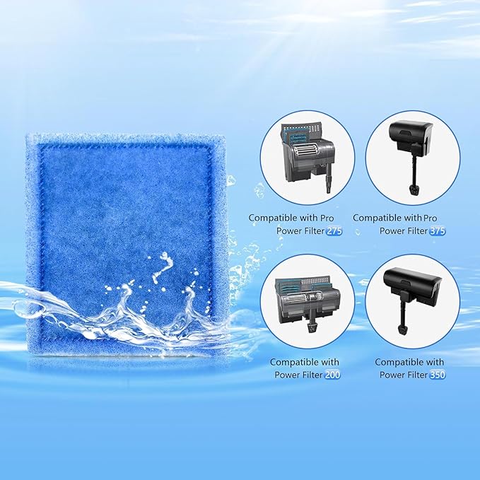 100 Pack Aquarium Rite-Size C Filter Cartridges Compatible with PRO Power Filters 275/375