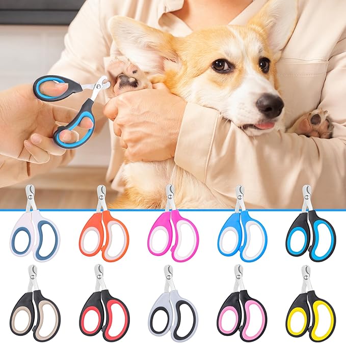 20 Pcs Cat Nail Clipper Bulk Kitten Claw Trimmer Pet Nail Cutter Claw Care for Cats, Kittens, Bunny, Puppy, Rabbit, Gatos, and More