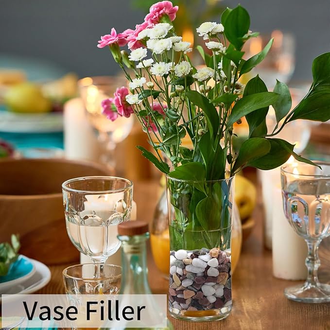 10 lbs Colorful Pebbles Pea Gravel for Landscaping, 3/8 Inch Decorative River Rocks for Plant Indoor Succulent Cactus Vase Garden and Plant Pots