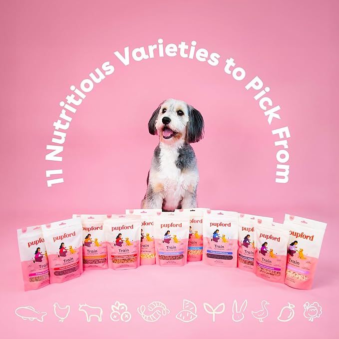 Pupford Freeze Dried Training Treats for Dogs & Puppies, 1400+ Two Ingredient Bites (Rabbit, 4 oz, 3 Pack)