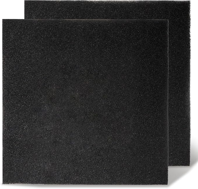 2 Pack Aquarium Sponge Filter Pad, Bio Filter Media Pad, 19.6" x 19.6"x 1.6" Cut-to-Size Open Cell Foam Sheet Replacement Foam Cover for Fish Tank Filter, 30 PPI