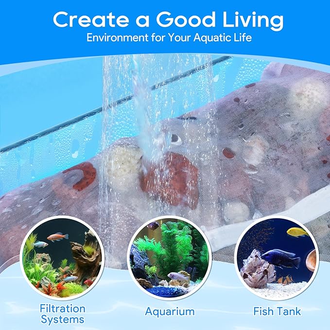 15PCS Media Bags for Aquarium, Extra Fine Mesh Bag Reusable Nylon Net Aquarium Filter Bags with Plastic Zipper for Extra Fine Resins Filter, 3.1 x 7.9 Inch