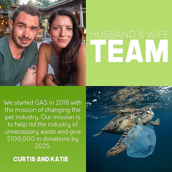 100% Certified Home Compostable Dog Poop Bags with Handles - 10% to Charity - ASTM D6400 & EN 13432 Compliant Large Poop Bags - 120 Bags - Large Pantry Roll of Plant Based Compostable Poop Bags