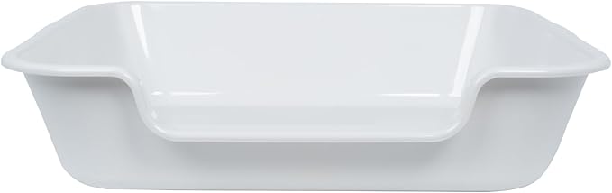 1 Pack of Extra Large Cat Litter Box (ABS Material), Low Entry Senior Litter Pen for Geriatric Kitty Big Cats, Jumbo Pet Safe Litter Boxes Tray for Indoor Pets Potty (Gray, 24" L x 20" W)