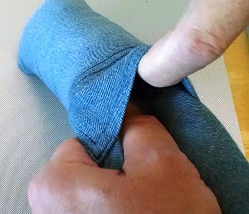 15" Cat Kicker Toy with Refillable Catnip Pocket (Denim) - Filled with Premium Canadian Catnip