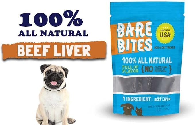 100% All Natural Dehydrated Beef Liver Dog and Cat Treats (6 Ounce Bag) (6 Ounce Bag)