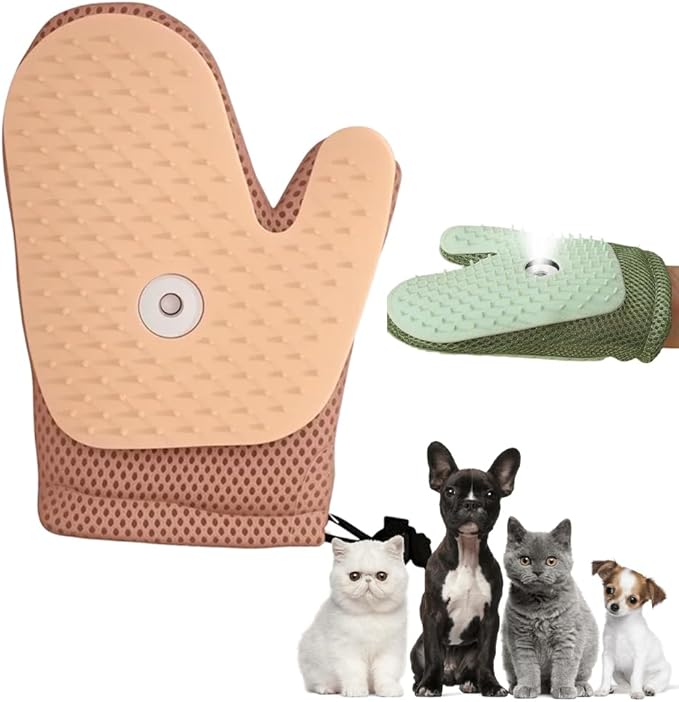 2025 New Pet Hair Removal Glove, Upgrade Electrostatic Pet Grooming Gloves for Cats and Dogs, Efficient Cat Gloves