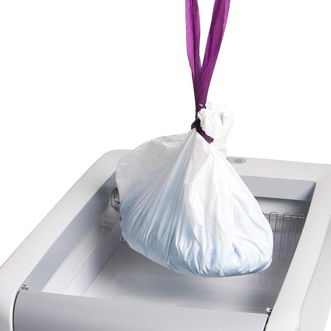 12 Count Litter Box Liners, Waste Bags Compatible with Pet-safe ScoopFree Self-Cleaning Litter Box Tray, Drawstring Litter Bags for Reusable Tray, Pre-Separated (38"L x 14.5"W x 7.8"H)