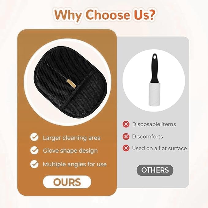 2025 Upgraded Pet Hair Removal Glove |Double-Sided – Reusable Grooming & Bathing Glove for Dogs and Cats |Soft Silcone Touch |Easy Deshedding and Cleaning Mitt (Black, 5 PCS)