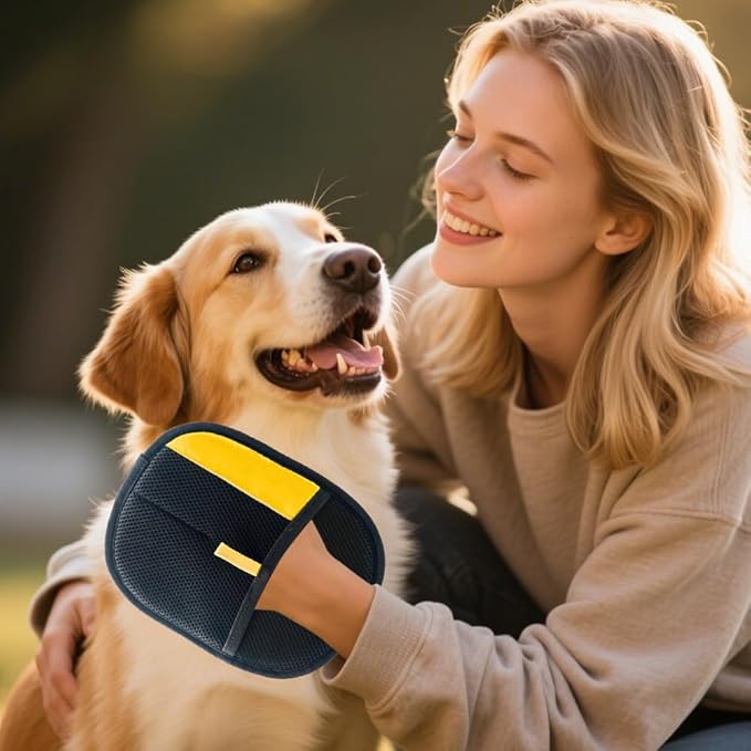 2025 Upgrade Pet Hair Remover Gloves, Reusable Cat Dog Grooming Gloves Pet Hair Remover Electrostatic Gloves, Premium Efficient Pet Hands on for Dogs, Cats & Horses with Long and Short Hair Fur (1)