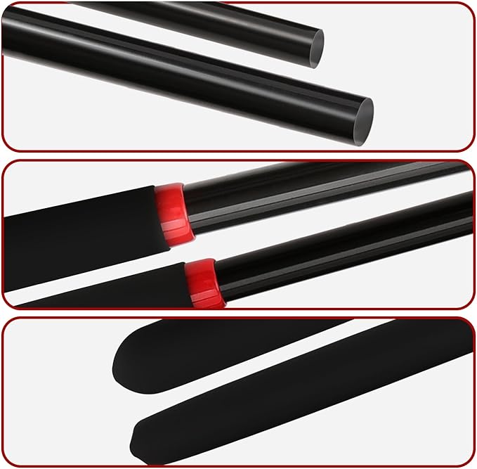 18-inch Horse Riding Crop 2-Piece Set, Black