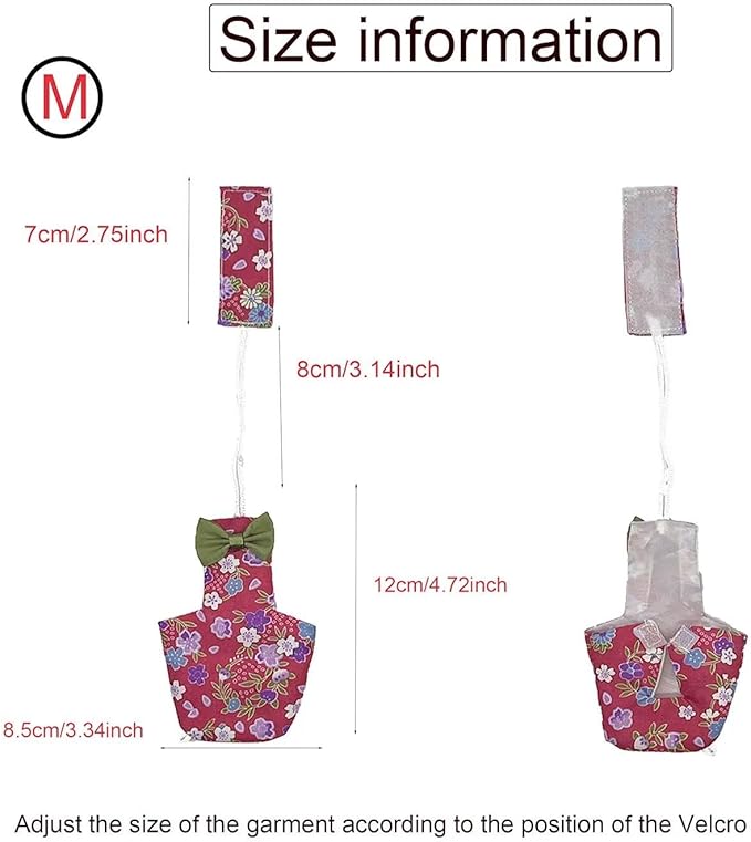 2 PCS Floral Parrot Diapers Bird Flight Suit Diaper Blue&Green Reusable Inner Layer Parrot for Parakeet Parrot Mini Macaw, Medium