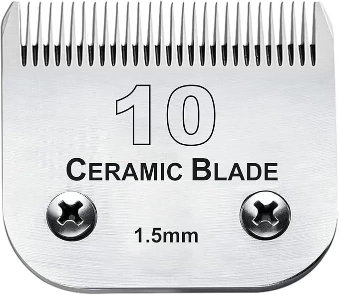 10 Blade Dog Grooming Clipper Blades Compatible with Andis Dog Clippers,Detachable Stainless Steel Blade,Size 10, 1/16-Inch Cut Length