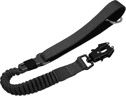 20” Strong Short Leash for Dog, Heavy Duty Bungee Dogs Leash with Padded Handle Car Seatbelt, Small Dog Training Leashs for Large or Medium Dogs - Can be Used with Other leashes (Black)