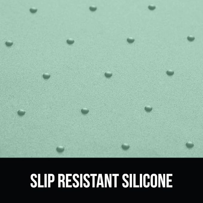 GORILLA GRIP 100% Waterproof Raised Edge BPA Free Silicone Pet Feeding Mat, Dog Cat Food Mats Contain Spills Protects Floors, Placemats for Cats and Dogs Water Bowl, Pets Accessories 28x18 Mint