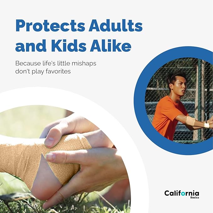 12 Pack Self-Adhesive Bandage Wrap - 2 Inches x 5 Yards - Elastic Self Adherent Cohesive Wrap Bandage - Breathable Athletic Tape for Wrists, Knee, and Ankle - First Aid Sports Wrap - Brown