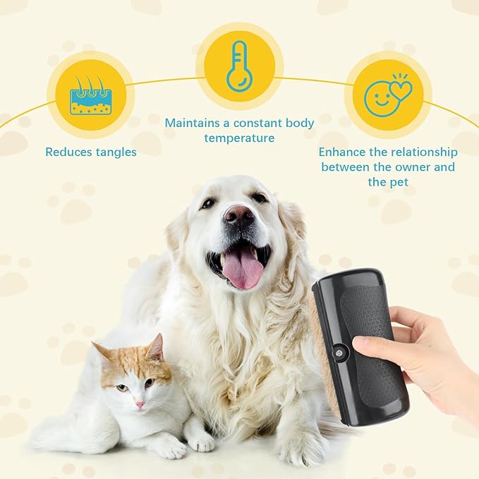 2025 Upgrade Deshedting Dog Brush & Cat Brush - Dog Undercoat Brushs with Comfort Grip, Pet Hair Removal Tool for Shedding - Fits Short Hair Pets (4 Inches)