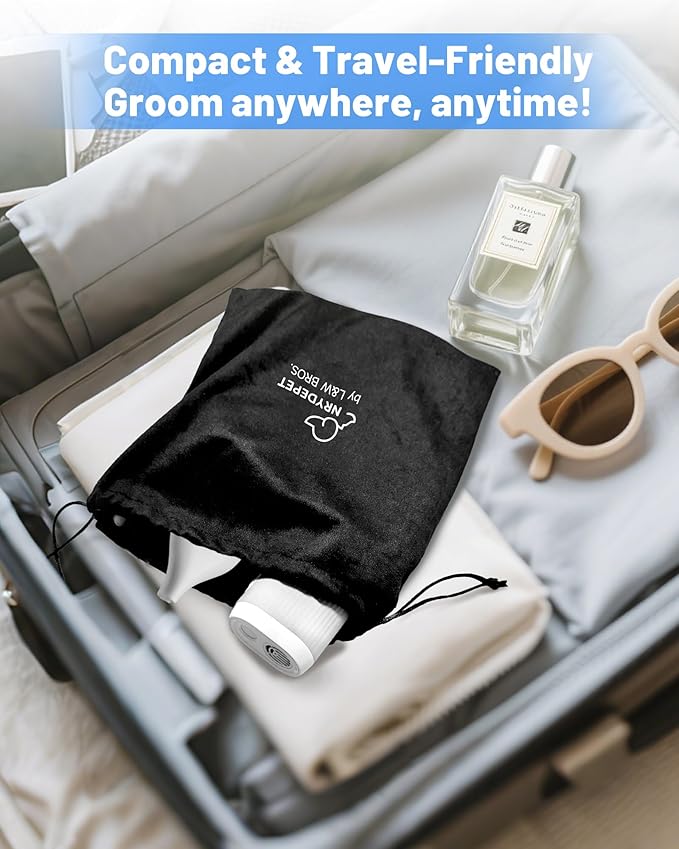 2-in-1 Hands-Free Dog Hair Dryer with Table Clamp – Low Noise Pet Grooming Dryer for Dogs & Cats, Adjustable Heat & Speed, Wearable or Desktop Use(Gray)