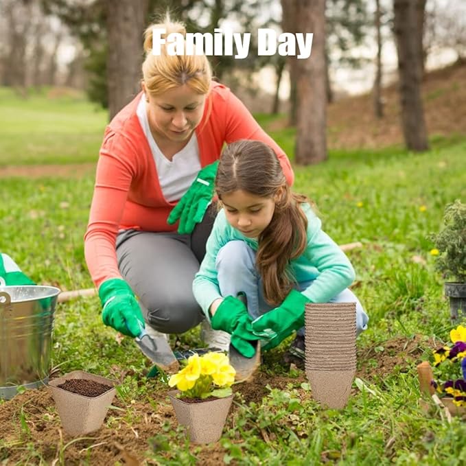 126 Packs Square Peat Pots, 3.15 Inch Seed Starting Pots with Drainage Holes Square Nursery Pot,Biodegradable Eco-Friendly Round Plant Seed Starter Peat Germination Seedling Trays