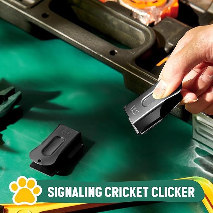 2 Pieces Brass Pet Training Clicker Signaling Cricket Clicker Metal Dog Clicker for Puppy Cats Trainer Pet Owners (Black)