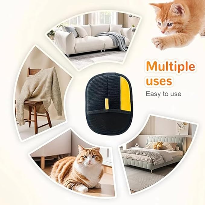 1PC Pet Hair Removal Glove,2025 New Reusable Pet Hair Removal Tool, Suitable for Bed Sheets, Sofas, Clothes, Carpets, Car Seats, and Static Gloves for Dogs and Cats