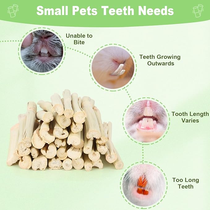 2.7lb Sweet Bamboo Sticks for Rabbits Chew Sticks Toys Guinea Pig Hamster Chinchilla Molar Treats Snacks, Natural Teeth Grinding Toys