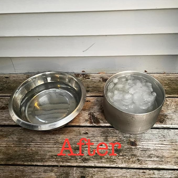 1Gallon Double Layer 304 Stainless Steel Dog Bowl - Insulated & Durable | Non-Slip Base | Easy to Clean | BPA-Free Safe Dog Water Bowl[128oz for Large Giant Breeds]