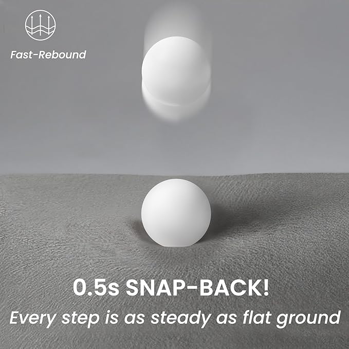 GoGoBunny Waterproof High Density Foam Curved Dog Stairs for High Beds Couches 19.7" H, 4-Step Ramp Dog Steps Friendly to Small Medium Dogs or Pets Joints, Non-Slip Balanced Durable Pet Step, Grey