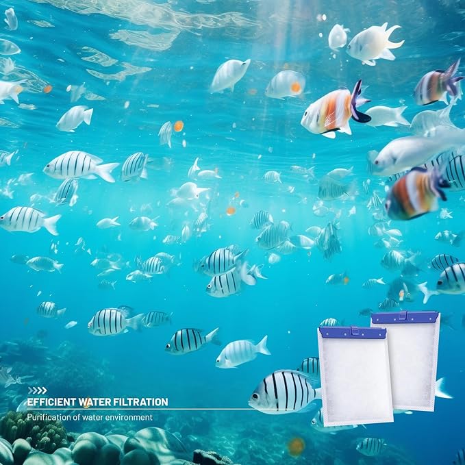 10 Count Large Filter Cartridges Compatible with Whisper Bio Bag Filters, Large Aquarium Filter Cartridge for Whisper 20i 40i, IQ20/30/45/60, PF20/30/40/60 and Repto Filter