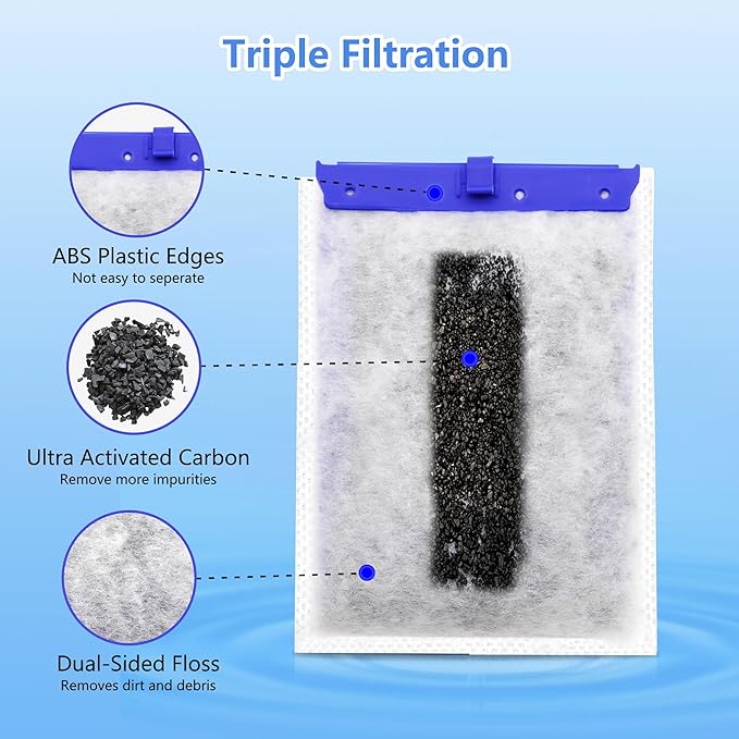 12 Pack Aquarium Filter Cartridge Compatible with Whisper Power Filters,Large Replacement Filter Cartridges for PF20/PF30/PF40/PF60