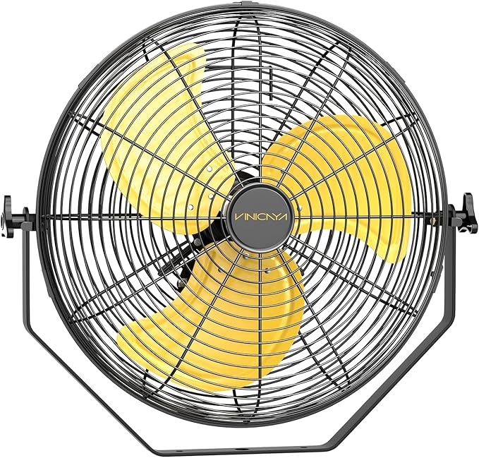 18 Inch Industrial Wall Fan, 4800 CFM Metal Wall Mount Fans with Poweful Motor, 3 Speed, Heavy Duty Fan Indoor for Covered Patio, Greenhouse, Gazebo, and Garage, UL Listed