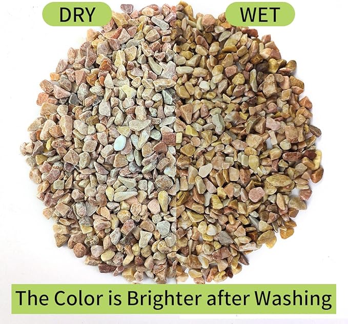 2 lb Natural Pea Gravel Small Pebbles - 3/8 Inch Pebbles for Indoor Plants, Succulents Rocks, Fish Tank Gravel, Terrarium Rocks and Patio Paver Decorative Stones