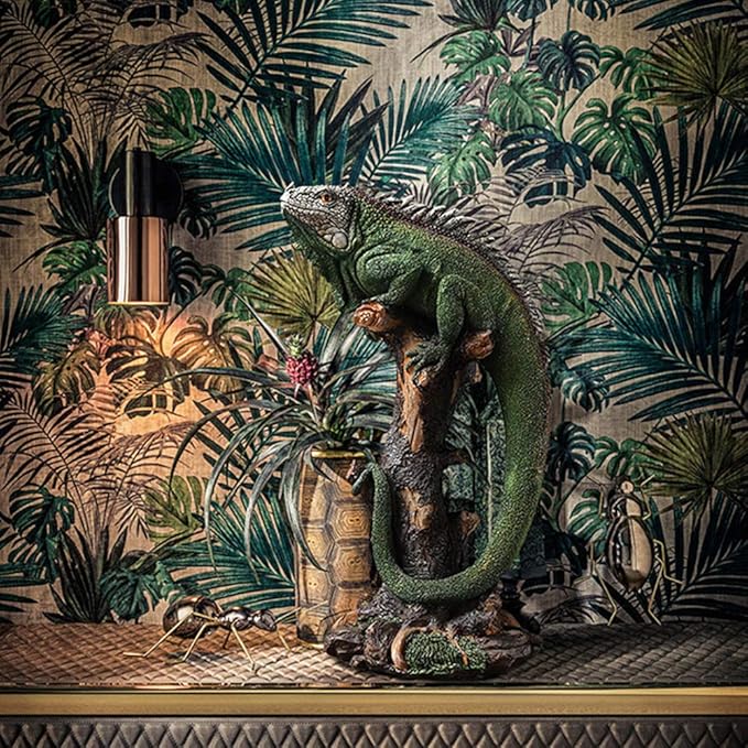 14 Inch Lizard Statue Resin Sculpture Decor Figurines for Home Decor Accents, Living Room Bedroom Office Decoration - Animal Sculptures Collection for Lizard Lovers