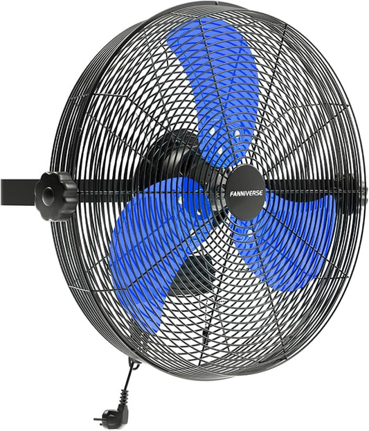 18 Inch Wall Fan Pro Series - 4900 CFM 3 Speed High Velocity Industrial Wall Mount Fans for Commercial, Residential, Warehouse, Covered Patio, Shop, Garage, Barn, Gazebo UL Safety Listed