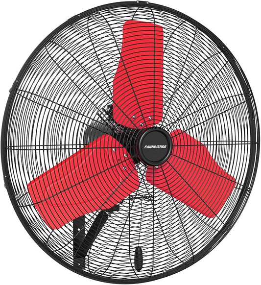 24 Inch 9500 CFM Waterproof Wall Fan Pro Series - Outdoor High Velocity Wall Mount Fan with Enclosed Motor for Residential, Warehouse, Patio, Shop, Garage, Barn UL Safety Listed