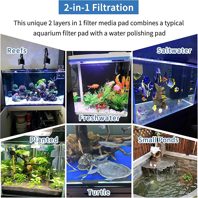 12" x 78" Aquarium Filter Sponge Fish Tank Pond Filter Media Filters Pad for Fish Tank,Filter Freshwater, Saltwater Aquariums, Reusable Fish Pond Filter Material, 0.78" Thick,Blue